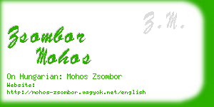 zsombor mohos business card